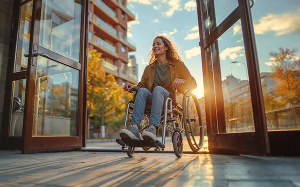Portes automatiques pour personnes à mobilité réduite